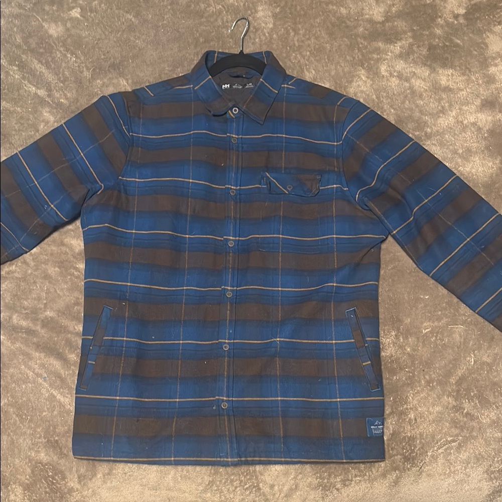 Helly Hansen Blue and Brown Lightweight Shirt Jacket